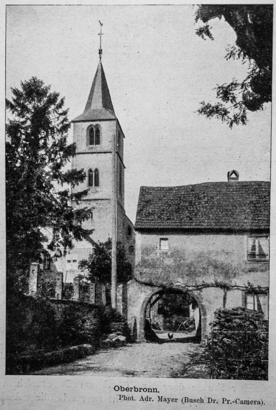Station 22 - Evangelische Kirche von 1505 Abbildung aus 'Die Vogesen' von 1910 (Band 4) Nr. 14